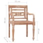 vidaXL Batavia-Stühle 2 Stk. Massivholz Teak Getüncht vidaXL Batavia-Stühle 2 Stk. Massivholz Teak Getüncht