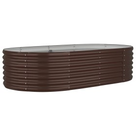 vidaXL Hochbeet Pulverbeschichteter Stahl 152x80x36 cm Braun