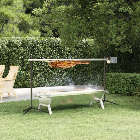 vidaXL Automatischer Grillspieß mit Motor Edelstahl 150x46,5x82,5 cm