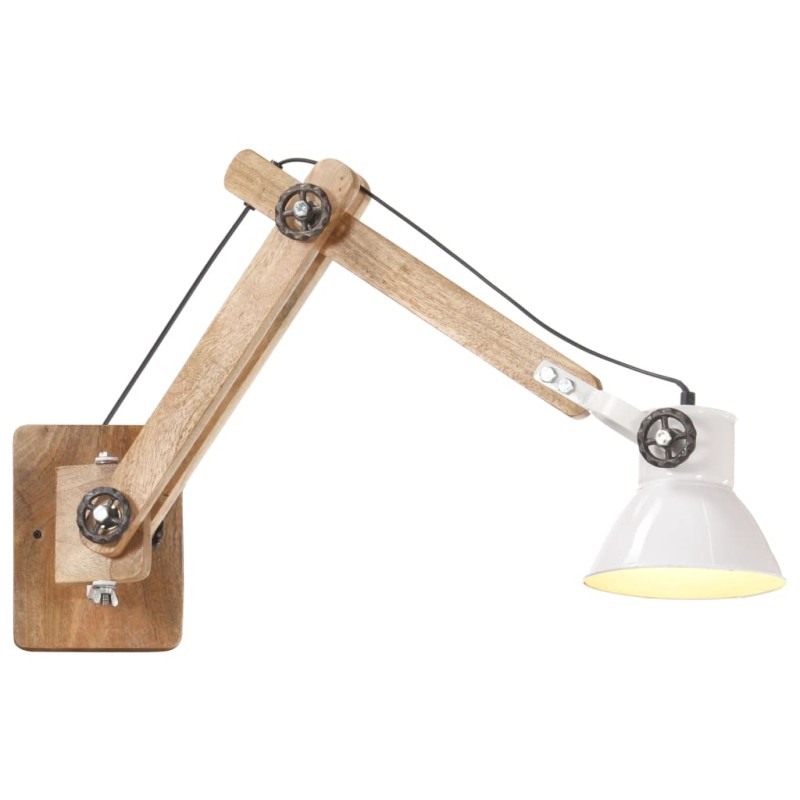 vidaXL Wandleuchte Industrie-Stil Weiß Rund E27 vidaXL Wandleuchte Industrie-Stil Weiß Rund E27
