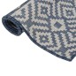 vidaXL Outdoor-Teppich Flachgewebe 100x200 cm Blau Gestreift vidaXL Outdoor-Teppich Flachgewebe 100x200 cm Blau Gestreift