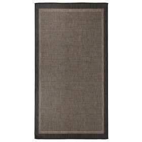 vidaXL Outdoor-Teppich Flachgewebe 80x150 cm Dunkelbraun