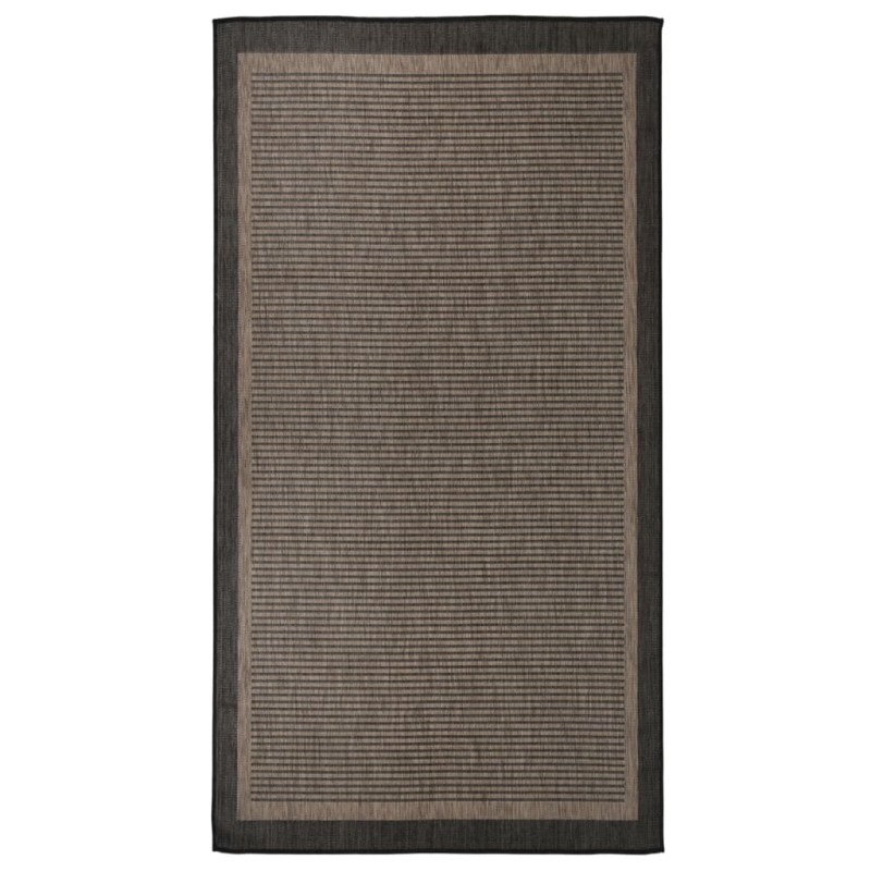 vidaXL Outdoor-Teppich Flachgewebe 80x150 cm Dunkelbraun vidaXL Outdoor-Teppich Flachgewebe 80x150 cm Dunkelbraun