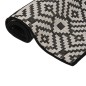 vidaXL Outdoor-Teppich Flachgewebe 80x150 cm Schwarz Gestreift vidaXL Outdoor-Teppich Flachgewebe 80x150 cm Schwarz Gestreift