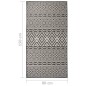 vidaXL Outdoor-Teppich Flachgewebe 80x150 cm Schwarz Gestreift vidaXL Outdoor-Teppich Flachgewebe 80x150 cm Schwarz Gestreift