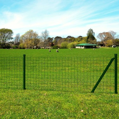 vidaXL Eurozaun Stahl 10 x 1 m Grün