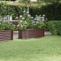 vidaXL Hochbeet Pulverbeschichteter Stahl 114x40x36 cm Braun vidaXL Hochbeet Pulverbeschichteter Stahl 114x40x36 cm Braun