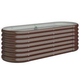 vidaXL Hochbeet Pulverbeschichteter Stahl 114x40x36 cm Braun