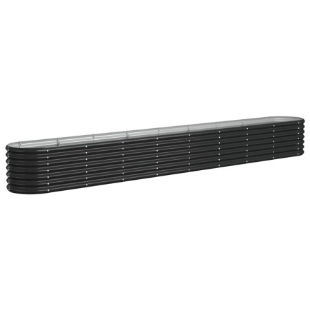 vidaXL Hochbeet Pulverbeschichteter Stahl 332x40x36 cm Anthrazit
