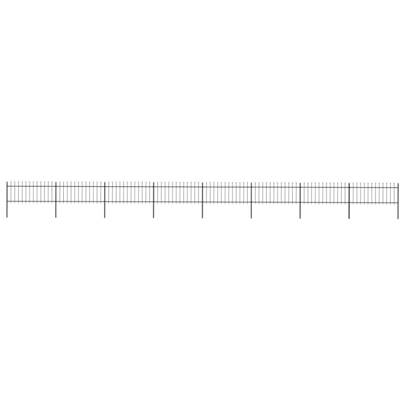 vidaXL Gartenzaun mit Speerspitzen Stahl 13,6 x 0,8 m Schwarz vidaXL Gartenzaun mit Speerspitzen Stahl 13,6 x 0,8 m Schwarz