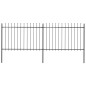 vidaXL Gartenzaun mit Speerspitzen Stahl 3,4 x 1,2 m Schwarz vidaXL Gartenzaun mit Speerspitzen Stahl 3,4 x 1,2 m Schwarz