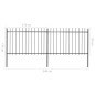 vidaXL Gartenzaun mit Speerspitzen Stahl 3,4 x 1,2 m Schwarz vidaXL Gartenzaun mit Speerspitzen Stahl 3,4 x 1,2 m Schwarz
