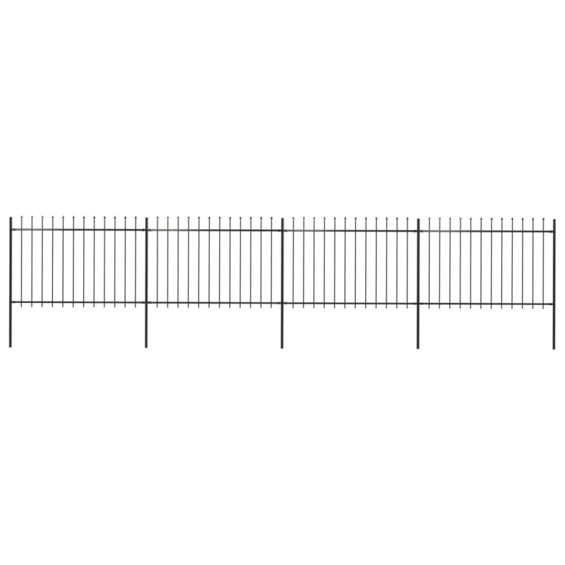 vidaXL Gartenzaun mit Speerspitzen Stahl 6,8 x 1,2 m Schwarz vidaXL Gartenzaun mit Speerspitzen Stahl 6,8 x 1,2 m Schwarz