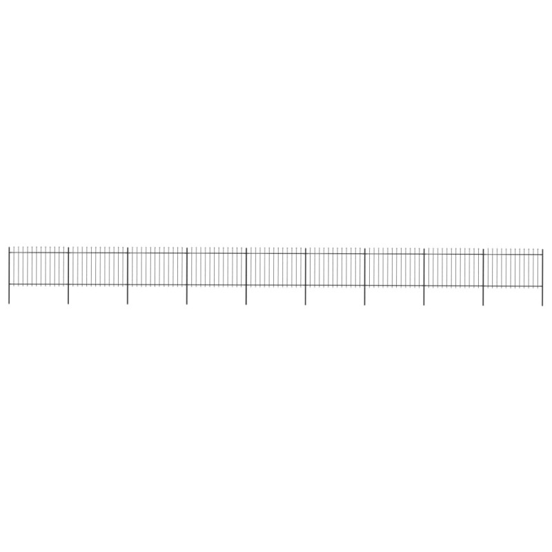 vidaXL Gartenzaun mit Speerspitzen Stahl 15,3 x 1,2 m Schwarz vidaXL Gartenzaun mit Speerspitzen Stahl 15,3 x 1,2 m Schwarz
