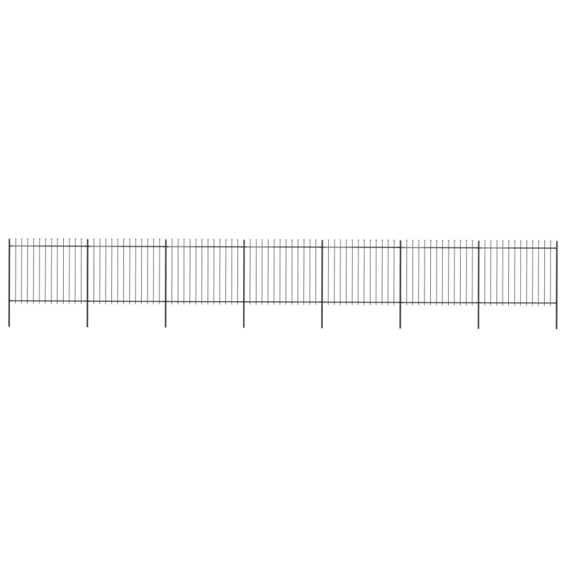 vidaXL Gartenzaun mit Speerspitzen Stahl 11,9 x 1,5 m Schwarz vidaXL Gartenzaun mit Speerspitzen Stahl 11,9 x 1,5 m Schwarz