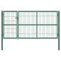 vidaXL Gartentor mit Pfosten 350 x 140 cm Stahl Grün vidaXL Gartentor mit Pfosten 350 x 140 cm Stahl Grün