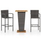 vidaXL 3-tlg. Gartenbar-Set Grau vidaXL 3-tlg. Gartenbar-Set Grau