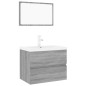 vidaXL Badmöbel-Set Grau Sonoma Holzwerkstoff vidaXL Badmöbel-Set Grau Sonoma Holzwerkstoff