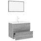 vidaXL Badmöbel-Set Grau Sonoma Holzwerkstoff vidaXL Badmöbel-Set Grau Sonoma Holzwerkstoff
