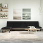 vidaXL Schlafsofa in L-Form Schwarz 255x140x70 cm Stoff vidaXL Schlafsofa in L-Form Schwarz 255x140x70 cm Stoff