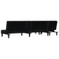 vidaXL Schlafsofa in L-Form Schwarz 255x140x70 cm Stoff vidaXL Schlafsofa in L-Form Schwarz 255x140x70 cm Stoff