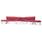 vidaXL 6-tlg. Paletten-Lounge-Set mit Kissen in Rot Holz vidaXL 6-tlg. Paletten-Lounge-Set mit Kissen in Rot Holz