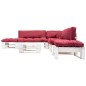 vidaXL 6-tlg. Paletten-Lounge-Set mit Kissen in Rot Holz vidaXL 6-tlg. Paletten-Lounge-Set mit Kissen in Rot Holz