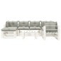vidaXL 8-tlg. Garten-Lounge-Set Paletten mit Kissen in Taupe Holz vidaXL 8-tlg. Garten-Lounge-Set Paletten mit Kissen in Taupe Holz