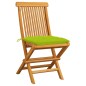 vidaXL Gartenstühle mit Hellgrünen Kissen 2 Stk. Massivholz Teak vidaXL Gartenstühle mit Hellgrünen Kissen 2 Stk. Massivholz Teak