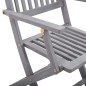 vidaXL Klappbare Gartenstühle 2 Stk. mit Kissen Massivholz Akazie vidaXL Klappbare Gartenstühle 2 Stk. mit Kissen Massivholz Akazie