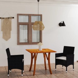 3-tlg. Garten-Essgruppe Schwarz