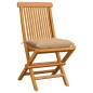 vidaXL Gartenstühle mit Beige Kissen 6 Stk. Massivholz Teak vidaXL Gartenstühle mit Beige Kissen 6 Stk. Massivholz Teak