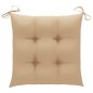 vidaXL Gartenstühle mit Beige Kissen 6 Stk. Massivholz Teak vidaXL Gartenstühle mit Beige Kissen 6 Stk. Massivholz Teak