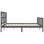 Massivholzbett mit Kopfteil Grau 200x200 cm Massivholzbett mit Kopfteil Grau 200x200 cm