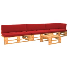 vidaXL 4-tlg. Paletten-Lounge-Set Honigbraun Imprägniertes Kiefernholz