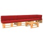 vidaXL 4-tlg. Paletten-Lounge-Set Honigbraun Imprägniertes Kiefernholz vidaXL 4-tlg. Paletten-Lounge-Set Honigbraun Imprägniertes Kiefernholz