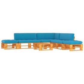 vidaXL 6-tlg. Paletten-Lounge-Set Honigbraun Imprägniertes Kiefernholz