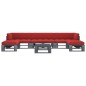 vidaXL 6-tlg. Paletten-Lounge-Set Grau Imprägniertes Kiefernholz vidaXL 6-tlg. Paletten-Lounge-Set Grau Imprägniertes Kiefernholz