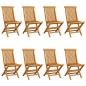 vidaXL Gartenstühle mit Hellgrünen Kissen 8 Stk. Massivholz Teak vidaXL Gartenstühle mit Hellgrünen Kissen 8 Stk. Massivholz Teak
