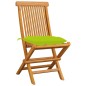 vidaXL Gartenstühle mit Hellgrünen Kissen 8 Stk. Massivholz Teak vidaXL Gartenstühle mit Hellgrünen Kissen 8 Stk. Massivholz Teak