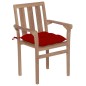 vidaXL Stapelbare Gartenstühle mit Kissen 4 Stk. Massivholz Teak vidaXL Stapelbare Gartenstühle mit Kissen 4 Stk. Massivholz Teak