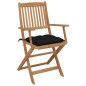 vidaXL Klappbare Gartenstühle 6 Stk. mit Kissen Massivholz Akazie vidaXL Klappbare Gartenstühle 6 Stk. mit Kissen Massivholz Akazie