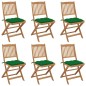 vidaXL Klappbare Gartenstühle 6 Stk. mit Kissen Massivholz Akazie vidaXL Klappbare Gartenstühle 6 Stk. mit Kissen Massivholz Akazie