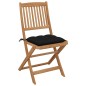 vidaXL Klappbare Gartenstühle 6 Stk. mit Kissen Massivholz Akazie vidaXL Klappbare Gartenstühle 6 Stk. mit Kissen Massivholz Akazie