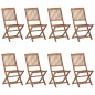 vidaXL Klappbare Gartenstühle 8 Stk. mit Kissen Massivholz Akazie vidaXL Klappbare Gartenstühle 8 Stk. mit Kissen Massivholz Akazie