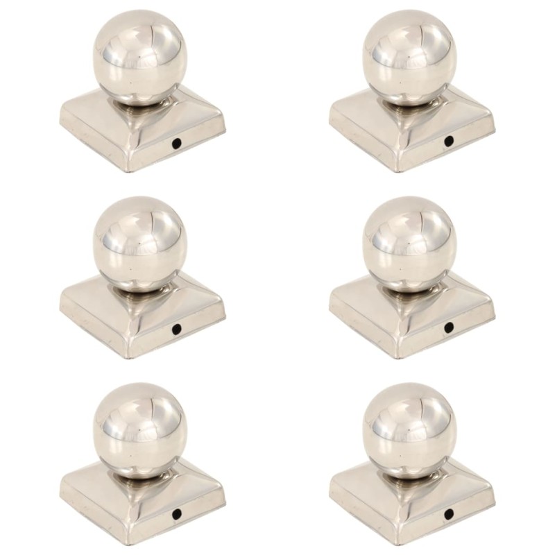 vidaXL Pfostenkappen 6 Stk. Kugelform Edelstahl 71 x 71 mm vidaXL Pfostenkappen 6 Stk. Kugelform Edelstahl 71 x 71 mm