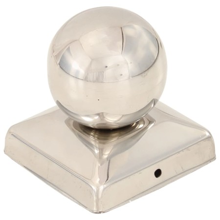vidaXL Pfostenkappen 6 Stk. Kugelform Edelstahl 71 x 71 mm 