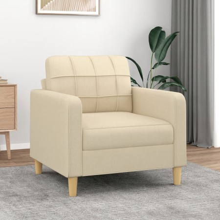 vidaXL Sofasessel Creme 60 cm Stoff