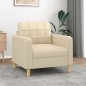 vidaXL Sofasessel Creme 60 cm Stoff vidaXL Sofasessel Creme 60 cm Stoff
