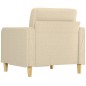 vidaXL Sofasessel Creme 60 cm Stoff vidaXL Sofasessel Creme 60 cm Stoff